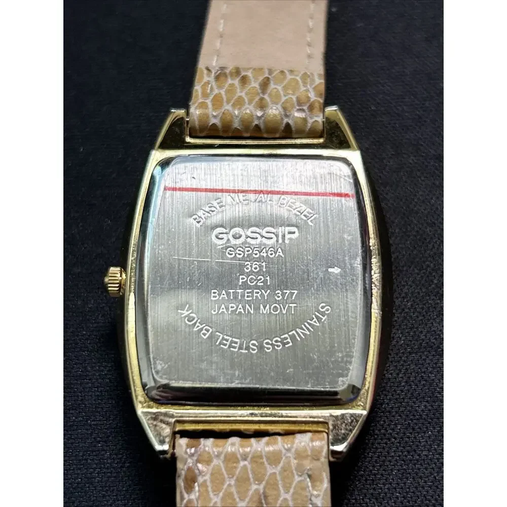Gossip Gold Tone Beige Band Women’s Quartz Watch